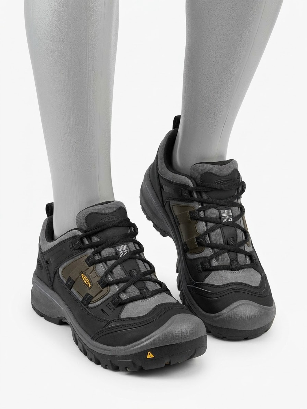 Men's Black and Gray Trail Sneakers